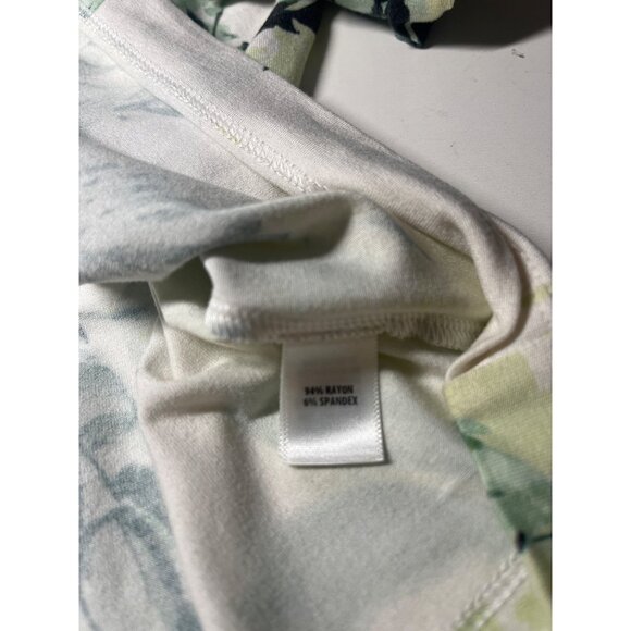 St. John Pained Leaves Print Blouse Boatneck Long Sleeve Ladies Size Large Top - Picture 5 of 7